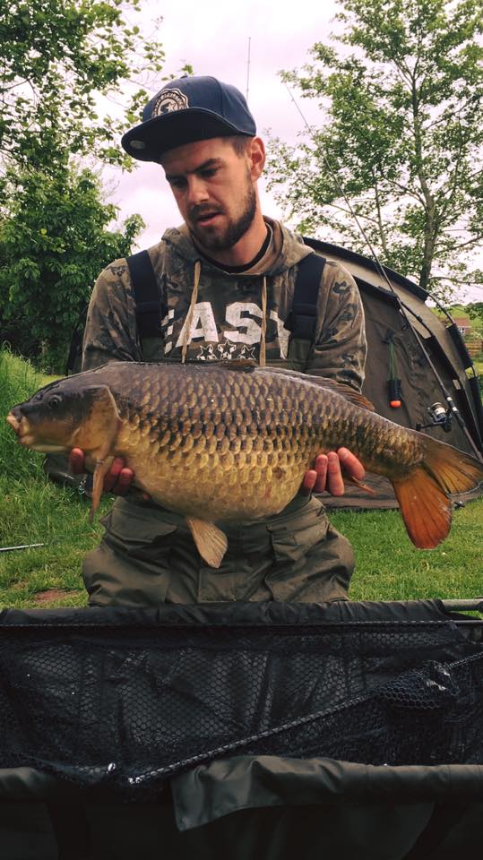 Chris Pearce with a large carp of 19lb