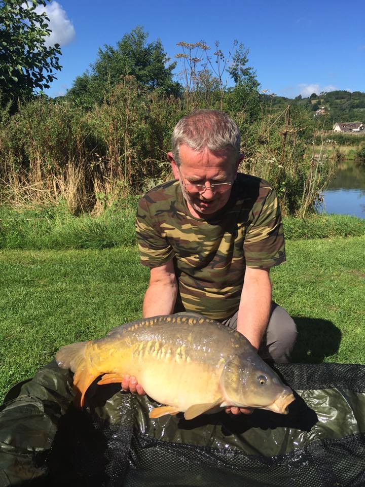 Ian Barber with a 20lb 7oz carp from the Match Lake